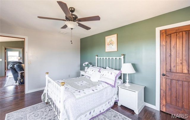 5819 Highway Vv Hwy, Vv, MO 65542 - bedroom with baseboards, wood finished floors, and a ceiling fan