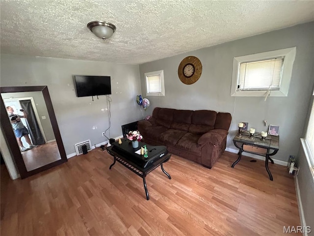114 Bernhardt Ave, Saint Louis, MO 63121 - living room with light wood-style floors and a textured ceiling