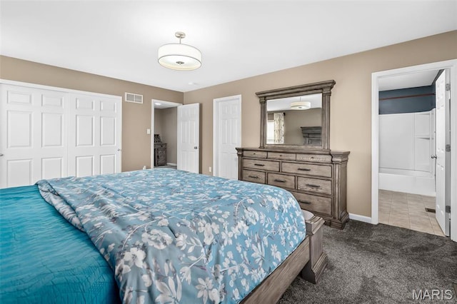 1705 Belleau Wood Dr, Saint Peters, MO 63376 - bedroom featuring carpet, baseboards, and ensuite bathroom