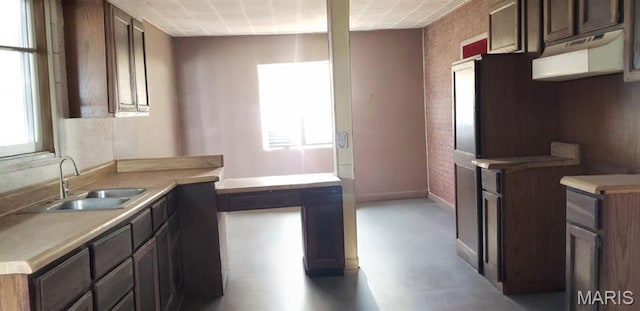 340 Main St, Hamilton, IL 62341 - kitchen with a sink, concrete floors, and light countertops