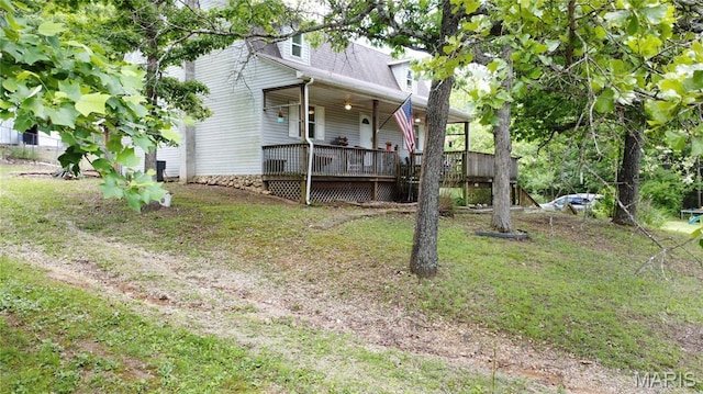 338 Mont Pellier St, Bonne Terre, MO 63628 - view of front of house featuring covered porch and a front yard