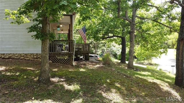 338 Mont Pellier St, Bonne Terre, MO 63628 - view of yard with a deck