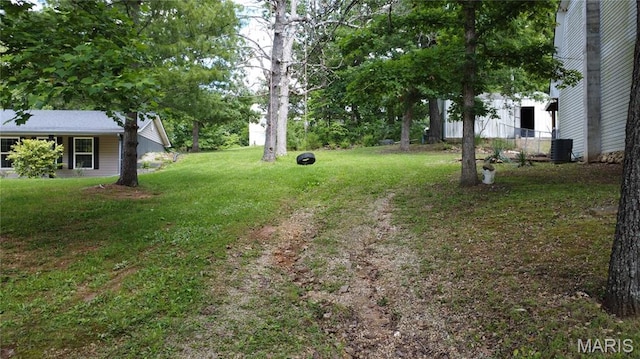 338 Mont Pellier St, Bonne Terre, MO 63628 - view of green lawn featuring cooling unit