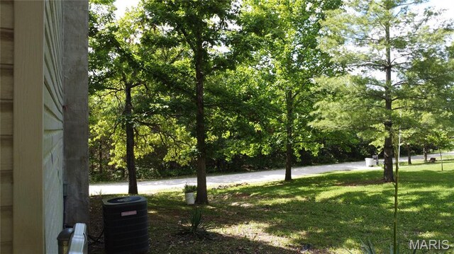 338 Mont Pellier St, Bonne Terre, MO 63628 - view of green lawn featuring central AC unit