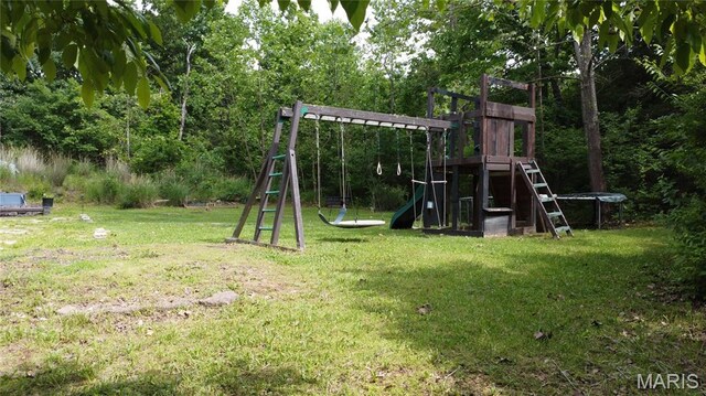 338 Mont Pellier St, Bonne Terre, MO 63628 - community playground with a lawn