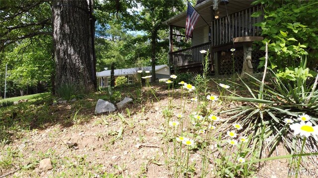 338 Mont Pellier St, Bonne Terre, MO 63628 - view of yard featuring a wooden deck