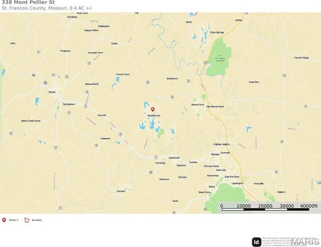 338 Mont Pellier St, Bonne Terre, MO 63628 - map / location