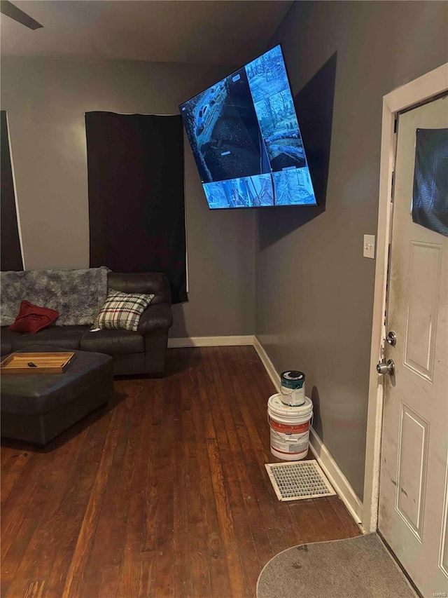 2803 Semple Ave, Saint Louis, MO 63120 - living room featuring hardwood / wood-style flooring and baseboards