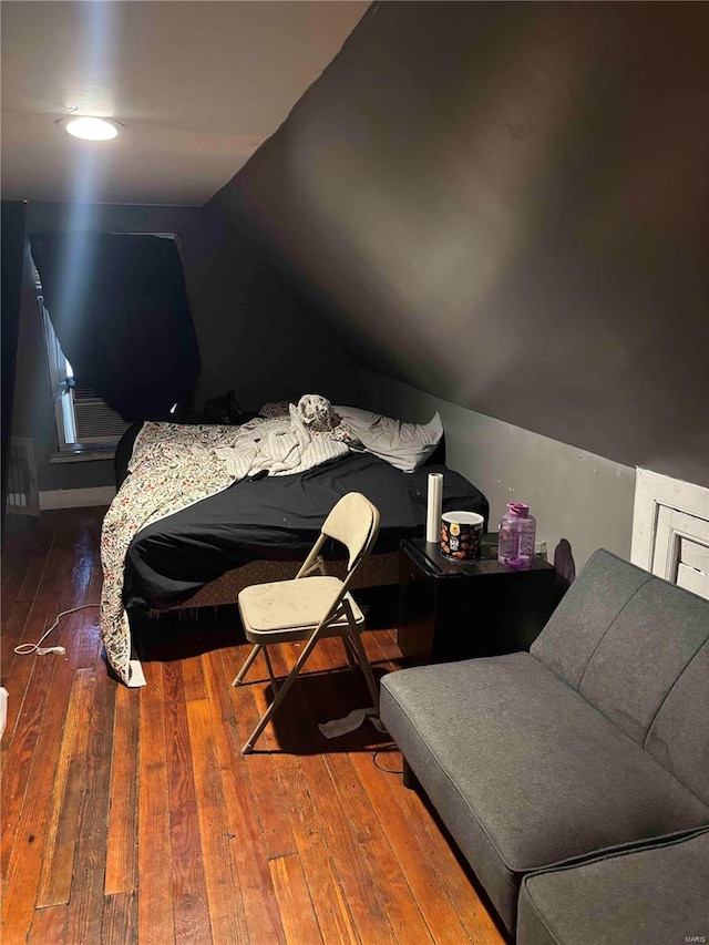 2803 Semple Ave, Saint Louis, MO 63120 - bedroom with hardwood / wood-style floors and vaulted ceiling