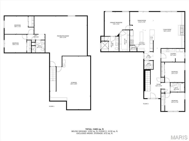103 Evergreen Ct, Waterloo, IL 62298 - floor plan / room layout
