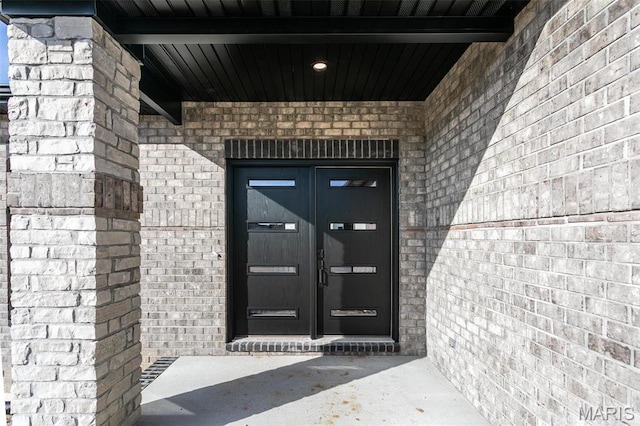 1519 Oglesby Dr, Edwardsville, IL 62025 - doorway to property with brick siding