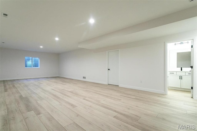 1519 Oglesby Dr, Edwardsville, IL 62025 - empty room featuring light wood-style floors and recessed lighting