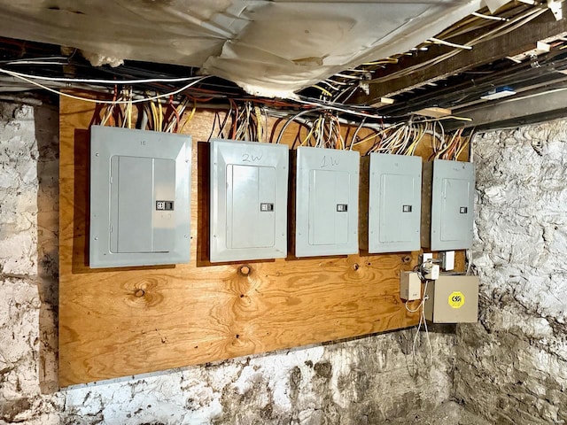 utility room featuring electric panel
