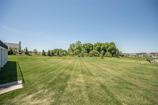 view of grassy yard