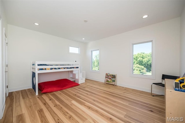 1205 Patchwork Flds, Chesterfield, MO 63005 - bedroom with light wood-type flooring, baseboards, and recessed lighting