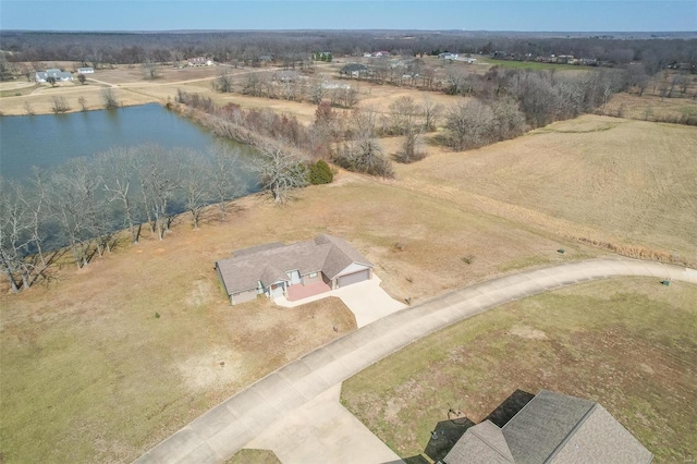 overview of rural landscape featuring a nearby body of water
