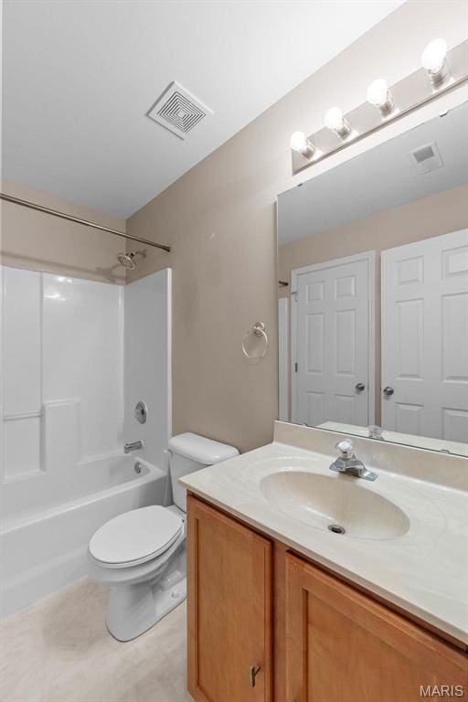 638 Homerun Dr Unit 36N, Ofallon, MO 63366 - bathroom featuring vanity, toilet, and shower / bath combination