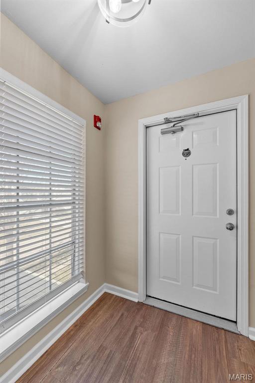 638 Homerun Dr Unit 36N, Ofallon, MO 63366 - foyer entrance featuring baseboards and wood finished floors
