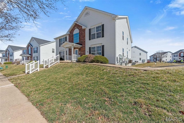 638 Homerun Dr Unit 36N, Ofallon, MO 63366 - traditional-style home featuring a residential view and a front lawn