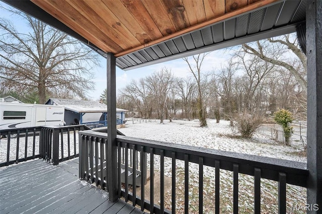 700 W Main St, Union, MO 63084 - wooden deck featuring an outbuilding