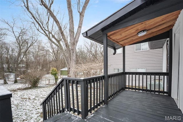 700 W Main St, Union, MO 63084 - view of snow covered deck