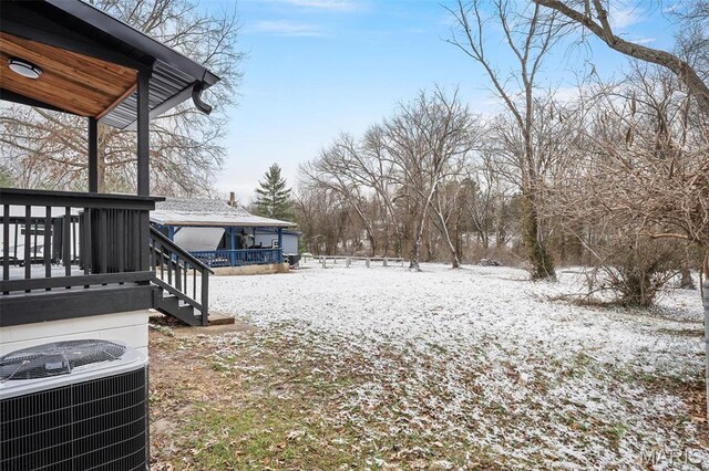 700 W Main St, Union, MO 63084 - yard layered in snow featuring central AC