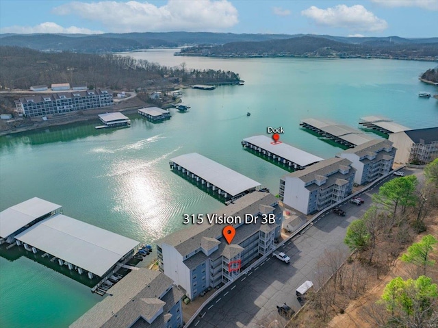 bird's eye view of a nearby body of water