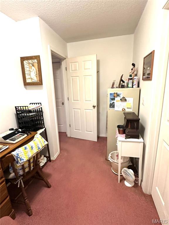 6474 State Highway H, Benton, MO 63736 - office featuring dark colored carpet and a textured ceiling