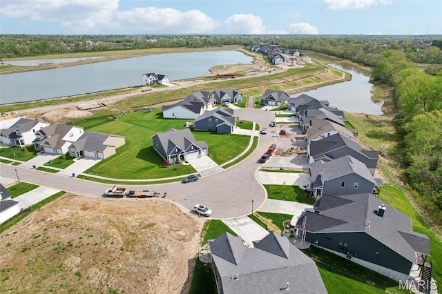 5019 Pacific Crest Trl, Cottleville, MO 63304 - aerial perspective of suburban area featuring a large body of water