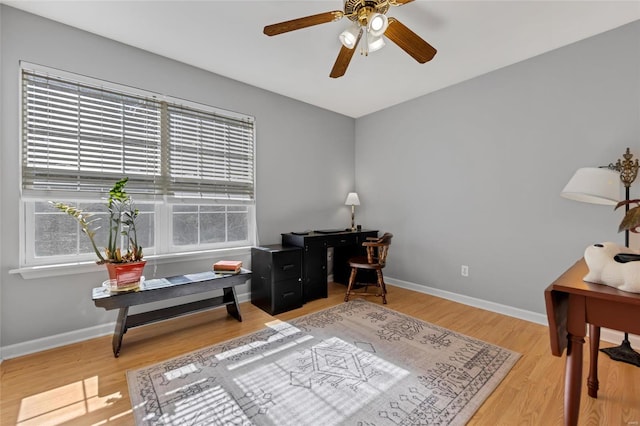14 Eagle Rock Cv Unit 307, Valley Park, MO 63088 - office space featuring a ceiling fan, wood finished floors, and baseboards