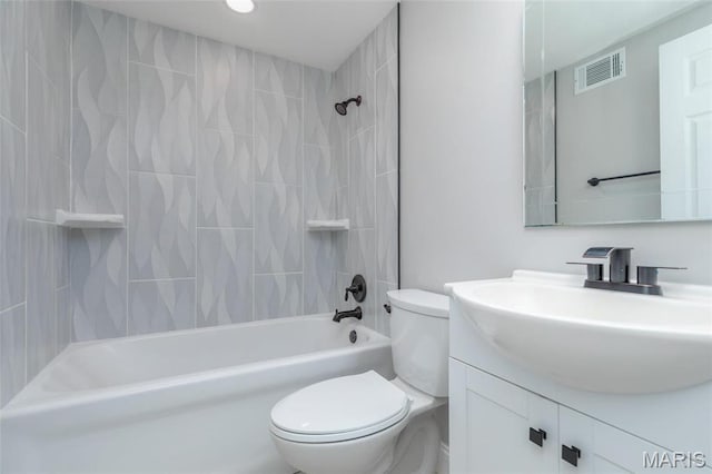 7080 Plainview Ave, Saint Louis, MO 63109 - full bathroom featuring toilet, vanity, and  shower combination