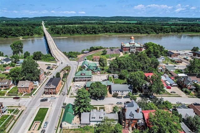 104 E 2nd St, Hermann, MO 65041 - aerial view of a large body of water and a heavily wooded area