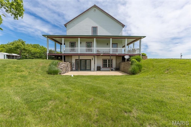 11400 State Road C, Hillsboro, MO 63050 - back of house featuring a yard, a patio area, french doors, and a deck