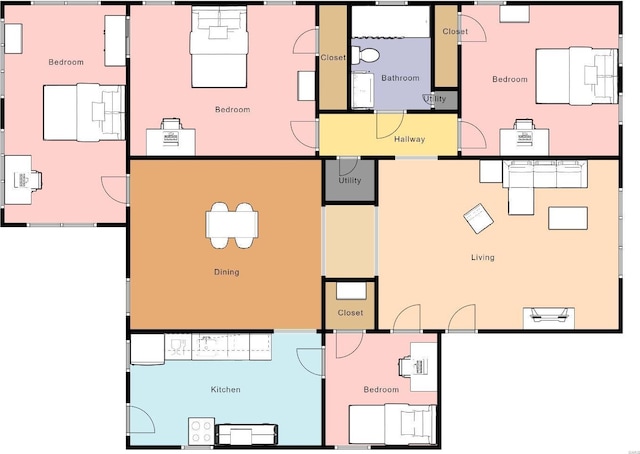 760 Syracuse Ave, University City, MO 63130 - floor plan / room layout