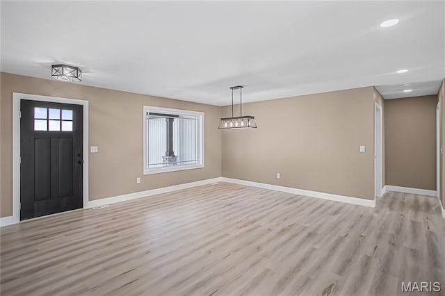 1002 Brianna Ct, Jerseyville, IL 62052 - foyer entrance featuring light wood-type flooring and recessed lighting
