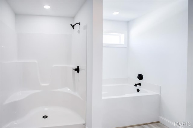 1002 Brianna Ct, Jerseyville, IL 62052 - bathroom featuring a bath and a shower
