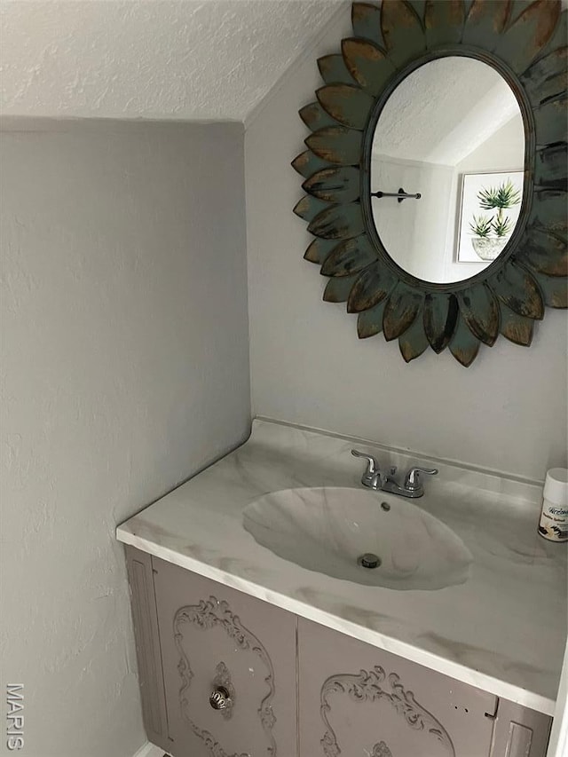 550 N 4th St, Breese, IL 62230 - bathroom featuring vanity and a textured ceiling