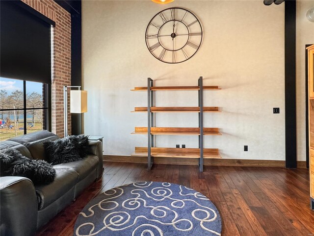 6 E Front St Unit 6, Washington, MO 63090 - living room with dark wood-style floors and baseboards