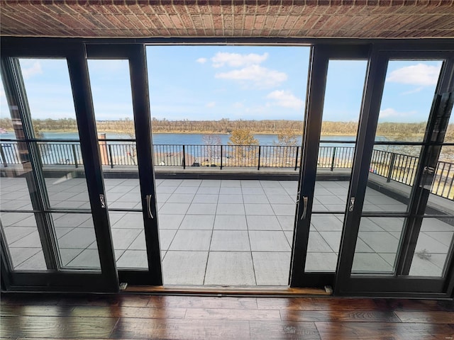6 E Front St Unit 6, Washington, MO 63090 - entryway featuring a water view and hardwood / wood-style flooring