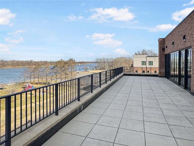 6 E Front St Unit 6, Washington, MO 63090 - view of patio / terrace featuring a water view and a balcony