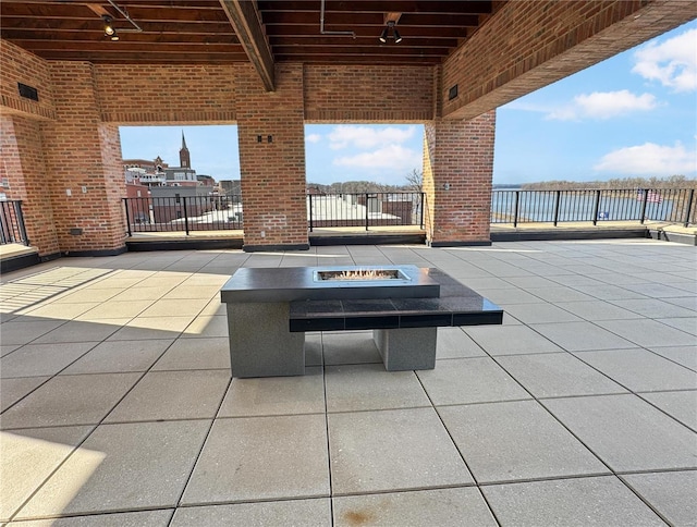 6 E Front St Unit 6, Washington, MO 63090 - view of patio / terrace featuring a fire pit and a water view