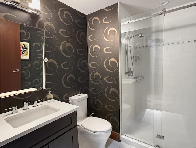 6 E Front St Unit 6, Washington, MO 63090 - bathroom with toilet, a stall shower, and vanity