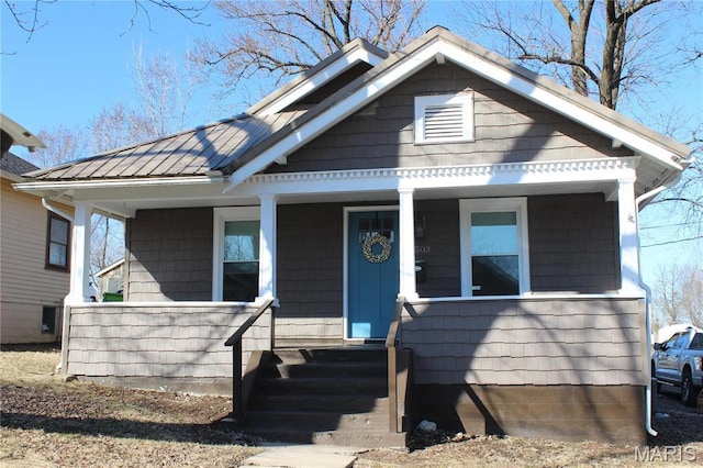 view of front of house with covered porch
