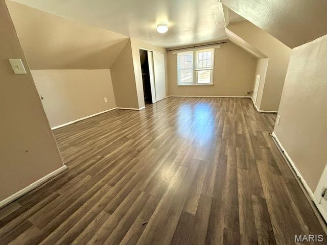 19 S Schlueter Ave, Saint Louis, MO 63135 - additional living space with dark wood-style floors and lofted ceiling