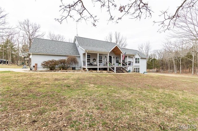 11720 County Road 5160, Rolla, MO 65401 - single story home featuring covered porch, a front yard, and roof with shingles