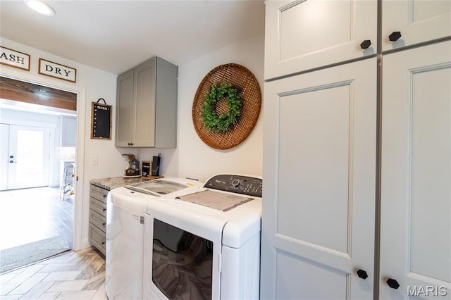11720 County Road 5160, Rolla, MO 65401 - laundry area with cabinet space and washing machine and dryer