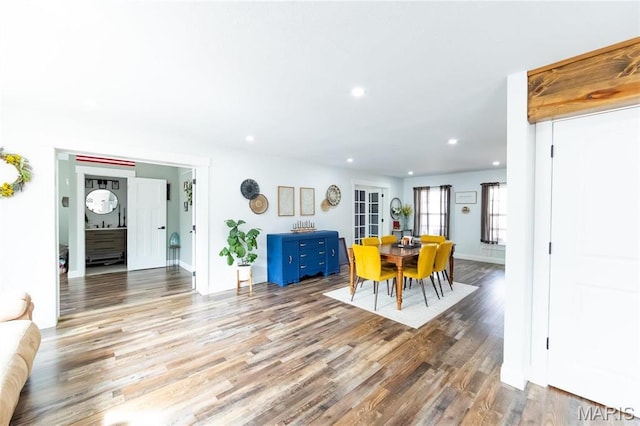 11720 County Road 5160, Rolla, MO 65401 - dining area with wood finished floors, recessed lighting, and baseboards