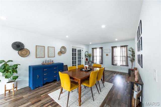 11720 County Road 5160, Rolla, MO 65401 - dining space featuring dark wood finished floors, recessed lighting, and baseboards