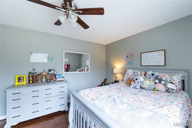 11720 County Road 5160, Rolla, MO 65401 - bedroom with dark wood-style floors and ceiling fan