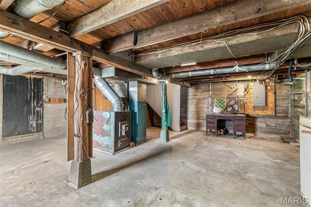 699 Clement Rd, Bloomsdale, MO 63627 - unfinished below grade area with electric panel